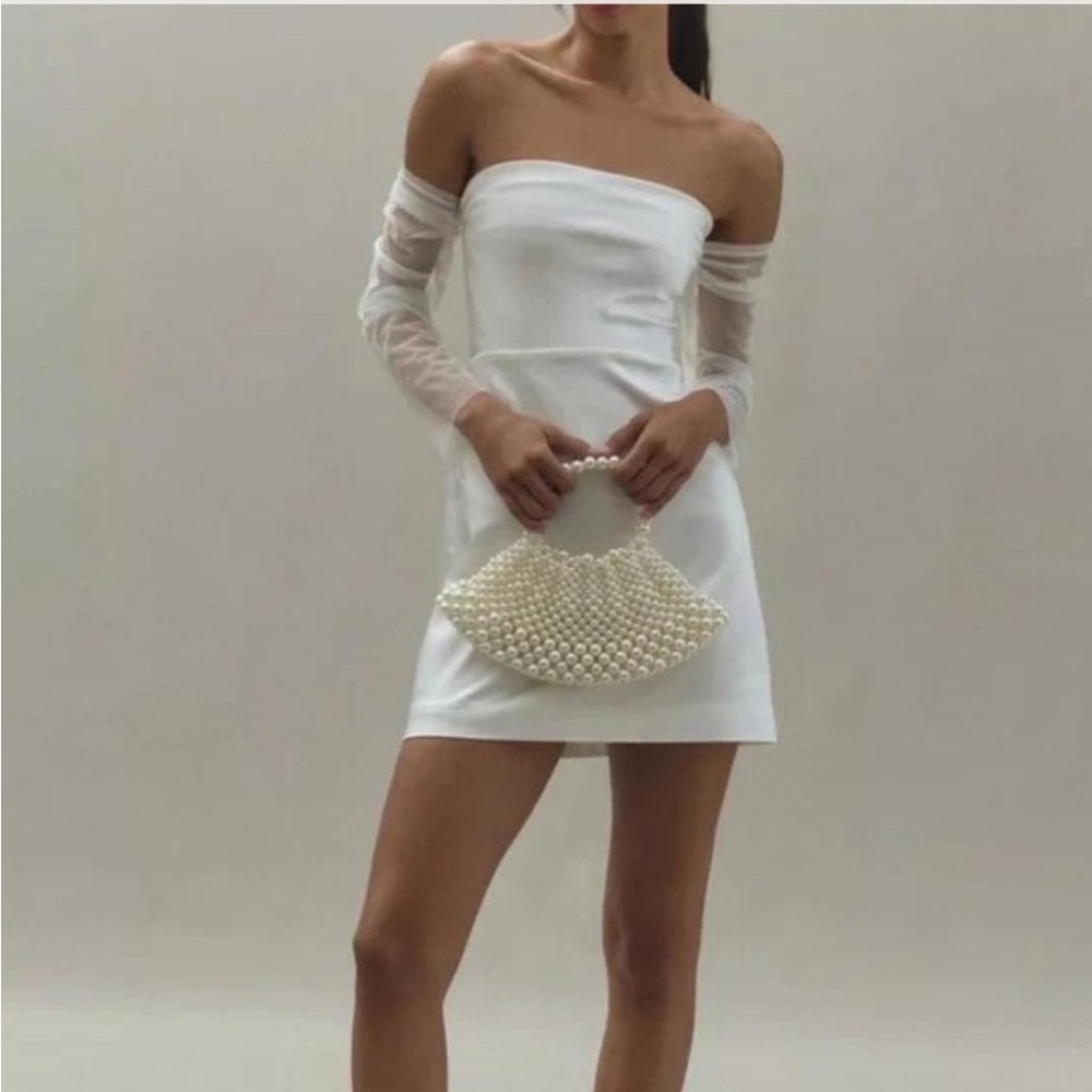 BHLDN NEW WITH TAGS off the shoulder Elegant Cream Gown